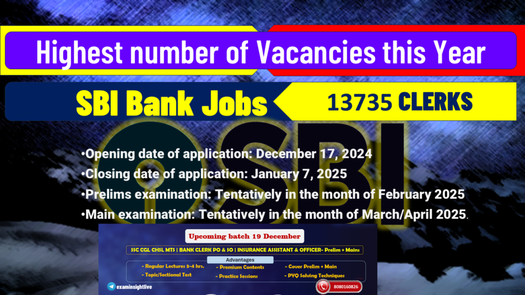 SBI Clerk Recruitment Notification out for 13735 Junior Associates (Clerk) Post