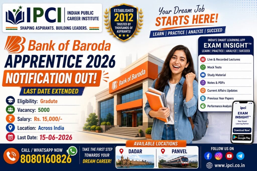 Bank of Baroda Apprentice Recruitment 2026 – Last Date Extended